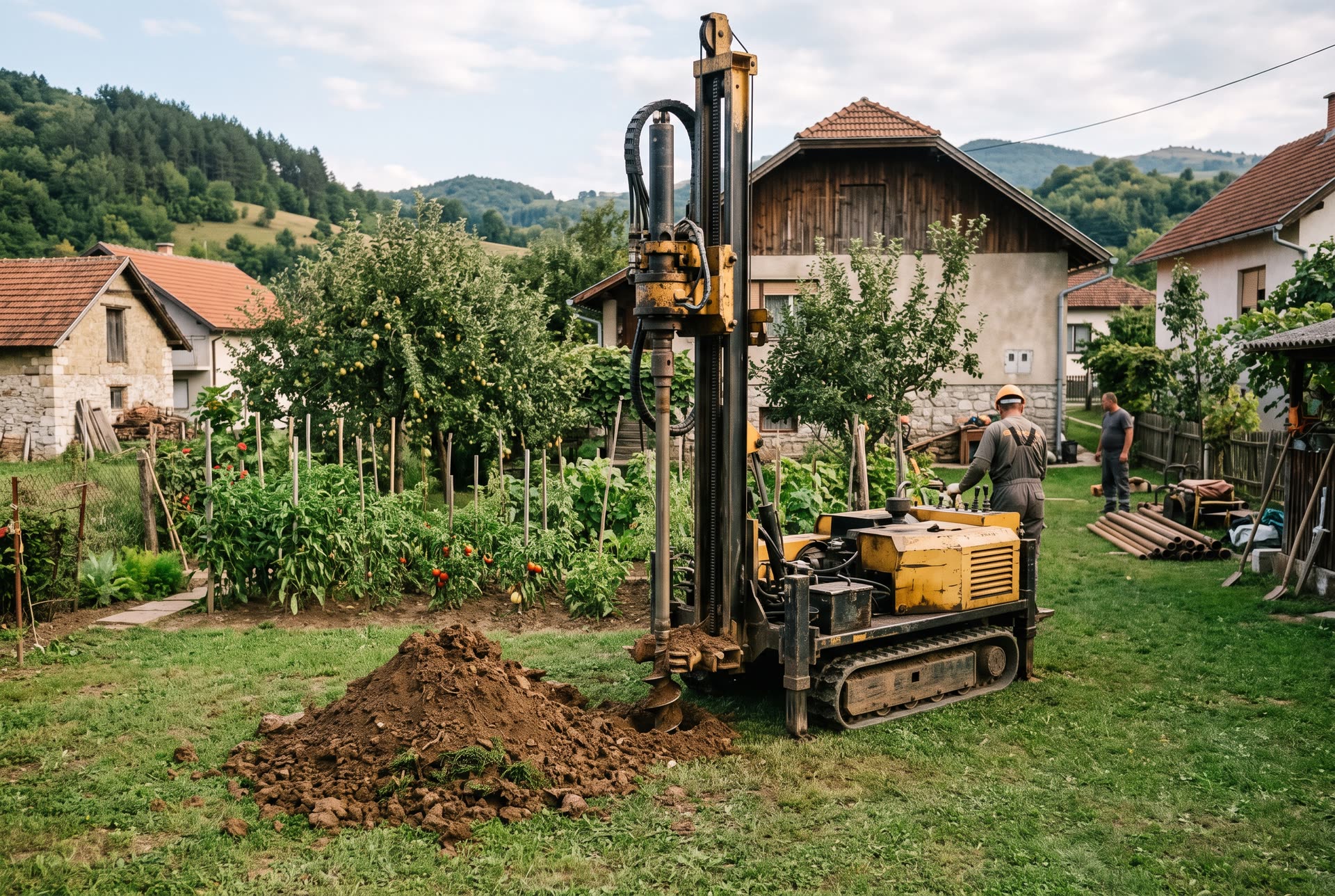 Bušenje bunara u dvorištu kuće